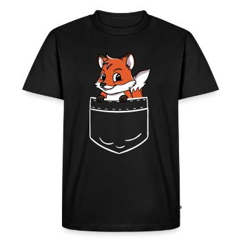 Fox Forest Wildlife Bag Bag - T-shirt Premium bio Homme - noir - Devant - Nico (187cm)