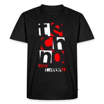 Techno - Techno music - techno ist liebe ( weiß ) - Männer Premium Bio T-Shirt - Schwarz - Vorne - Nico (187cm)