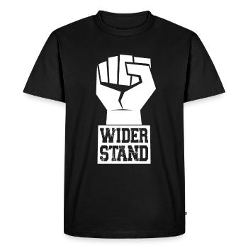 LA RÉSISTANCE SERA LE PEUPLE - T-shirt Premium bio Homme - noir - Devant - Nico (187cm)