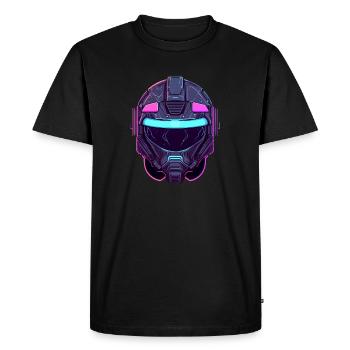Casque cyber punk - T-shirt Premium bio Homme - noir - Devant - Nico (187cm)