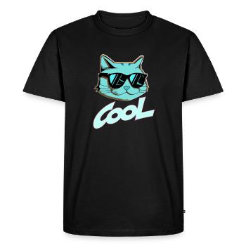 Lunettes de soleil Chat - T-shirt Premium bio Homme - noir - Devant - Nico (187cm)