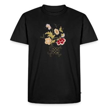 Broderie - T-shirt Premium bio Homme - noir - Devant - Nico (187cm)