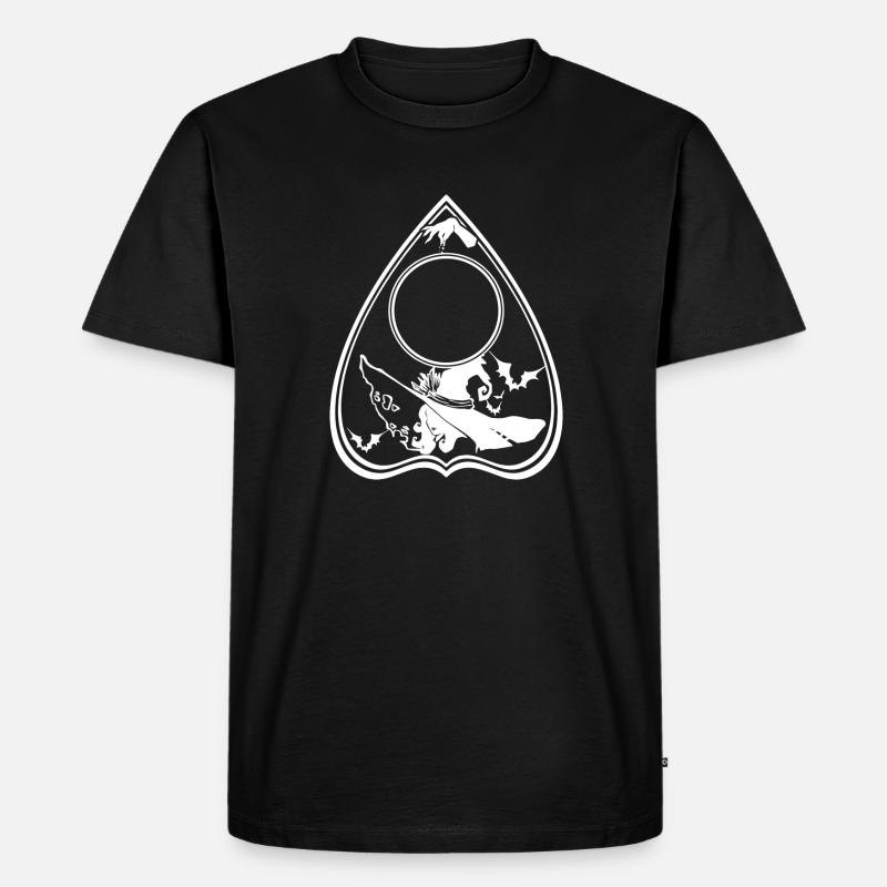 Ouija Planchette Hexe - Männer Premium Bio T-Shirt - Schwarz