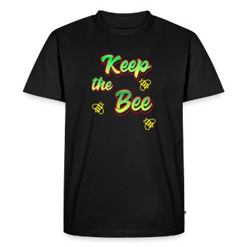 Keep the bee - Men's Premium Organic T-Shirt - black - Front - Nico (187cm)