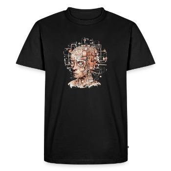 abstrait - T-shirt Premium bio Homme - noir - Devant - Nico (187cm)