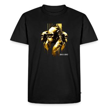 3 Affen - Männer Premium Bio T-Shirt - Schwarz - Vorne - Nico (187cm)