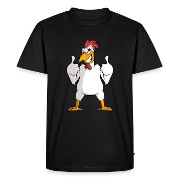 Rooster Chicken Farm Chicken Breeder - Men's Premium Organic T-Shirt - black - Front - Nico (187cm)