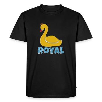 Swan Royal - Men's Premium Organic T-Shirt - black - Front - Nico (187cm)