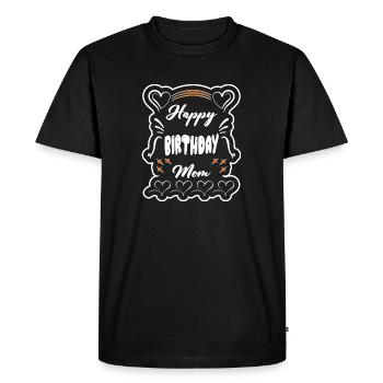 Happy birthday Mom 2025 T-shirt - Men's Premium Organic T-Shirt - black - Front - Nico (187cm)