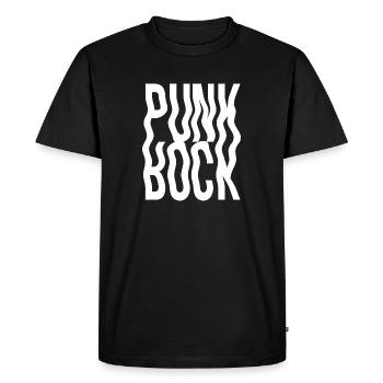 bold and wavy punkrock logo design - Men's Premium Organic T-Shirt - black - Front - Nico (187cm)