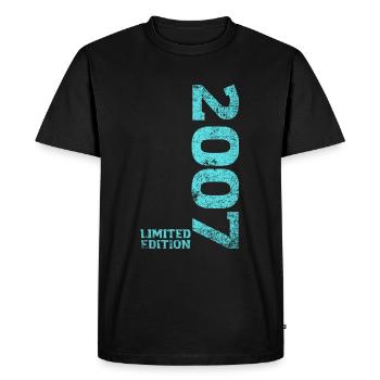 Limited Edition 2007 16. Geburtstag Geschenk - Männer Premium Bio T-Shirt - Schwarz - Vorne - Nico (187cm)