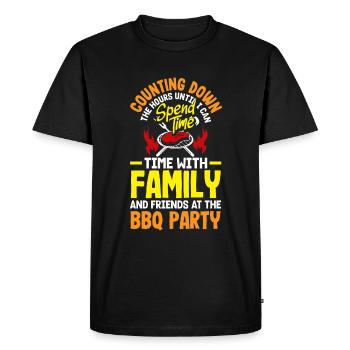 Je peux passer du temps avec ma famille et mes amis au - T-shirt Premium bio Homme - noir - Devant - Nico (187cm)