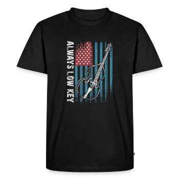 More bass - no treble - double bass for bass players - Men's Premium Organic T-Shirt - black - Front - Nico (187cm)