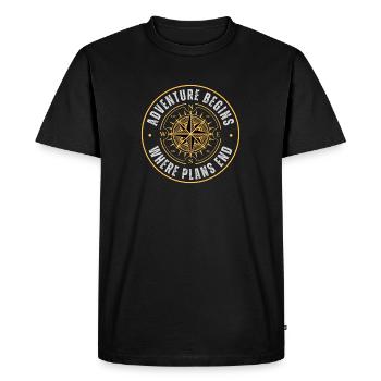 Sports de montagne Randonnée Aventure Nature. Drôles de dictons - T-shirt Premium bio Homme - noir - Devant - Nico (187cm)