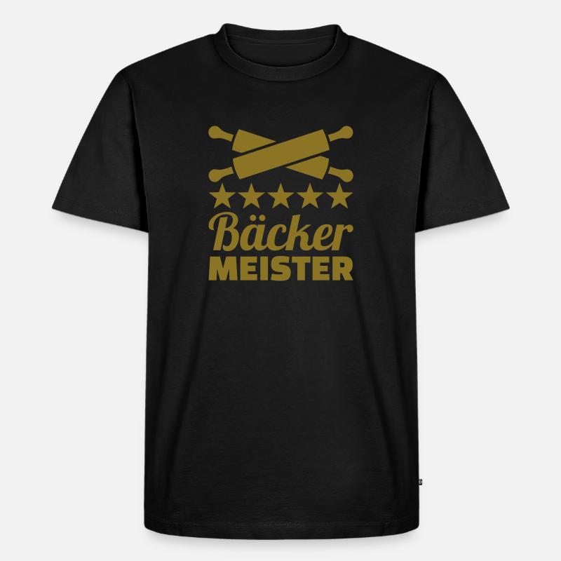 Bäcker - Männer Premium Bio T-Shirt - Schwarz