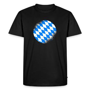 Bavaria Flag Used Look Bavarian Flag Vintage - Men's Premium Organic T-Shirt - black - Front - Nico (187cm)