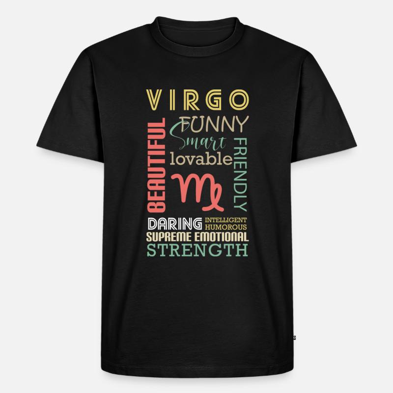 Horoskop Element Planet - Männer Premium Bio T-Shirt - Schwarz
