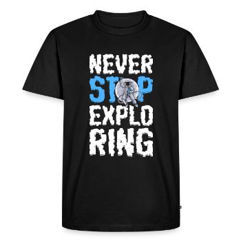 Étoiles astronautes - T-shirt Premium bio Homme - noir - Devant - Nico (187cm)