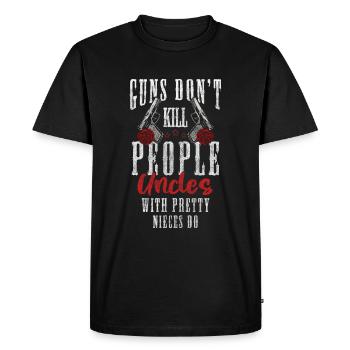 Tir d’arme - T-shirt Premium bio Homme - noir - Devant - Nico (187cm)