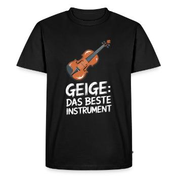 Violine Musiker Geigen Spieler Geiger Violinist - Männer Premium Bio T-Shirt - Schwarz - Vorne - Nico (187cm)