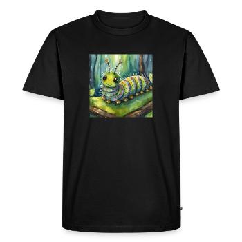 Chenille colorée - T-shirt Premium bio Homme - noir - Devant - Nico (187cm)