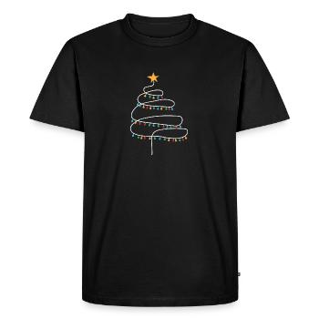 A small Christmas tree - Men's Premium Organic T-Shirt - black - Front - Nico (187cm)