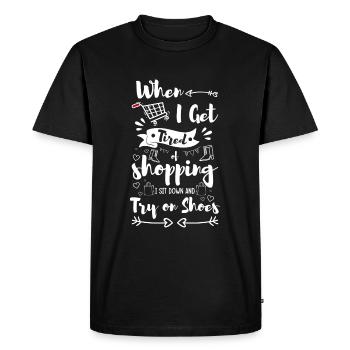 Shopping Cadeau Centre commercial - T-shirt Premium bio Homme - noir - Devant - Nico (187cm)
