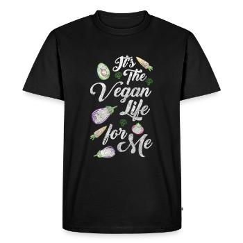 Nutrition Healthy Nature Veggie - Men's Premium Organic T-Shirt - black - Front - Nico (187cm)