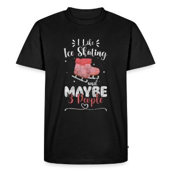 Ice skating Ice rink Speed skating - Men's Premium Organic T-Shirt - black - Front - Nico (187cm)