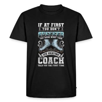 Patinage sur glace Cool Art - T-shirt Premium bio Homme - noir - Devant - Nico (187cm)
