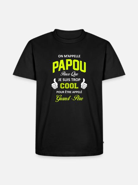 papou2 - T-shirt Premium bio Homme - noir