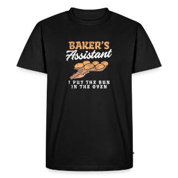 Baker’s Assistant I Put The Bun In The Oven - T-shirt Premium bio Homme - noir - Devant - Nico (187cm)