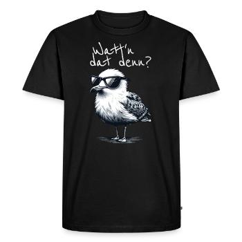 Watt’n dat denn Coole Möwe Nordsee Spruch - T-shirt Premium bio Homme - noir - Devant - Nico (187cm)