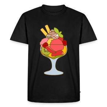 Sundae - T-shirt Premium bio Homme - noir - Devant - Nico (187cm)