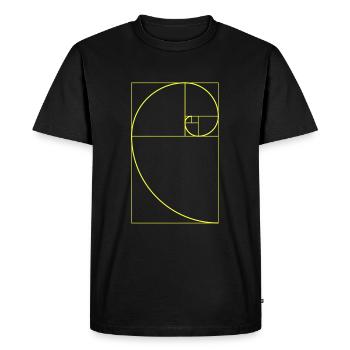 Fibonacci | Mathematics, geometry, cool designs - Men's Premium Organic T-Shirt - black - Front - Nico (187cm)