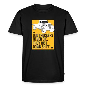 camionneurs vieux - T-shirt Premium bio Homme - noir - Devant - Nico (187cm)