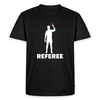Arbitre - T-shirt Premium bio Homme - noir - Devant - Nico (187cm)