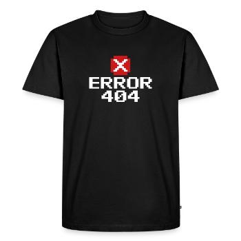 Erreur 404 - Cool Programmer Design - T-shirt Premium bio Homme - noir - Devant - Nico (187cm)