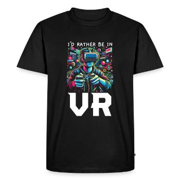 vr gamer vr gaming video game player nerd - Men's Premium Organic T-Shirt - black - Front - Nico (187cm)