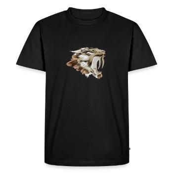 Saber-toothed tiger Saber-toothed big cat - Men's Premium Organic T-Shirt - black - Front - Nico (187cm)