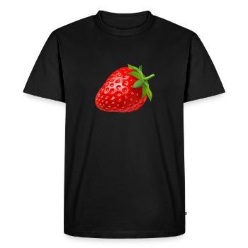 Fraise - T-shirt Premium bio Homme - noir - Devant - Nico (187cm)