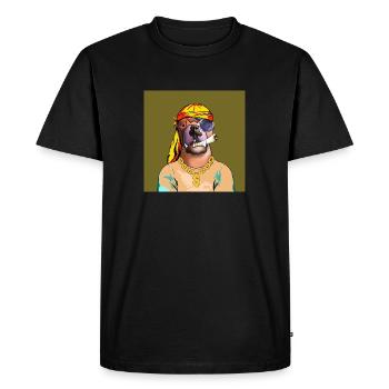 NFT BULLDOG - Men's Premium Organic T-Shirt - black - Front - Nico (187cm)