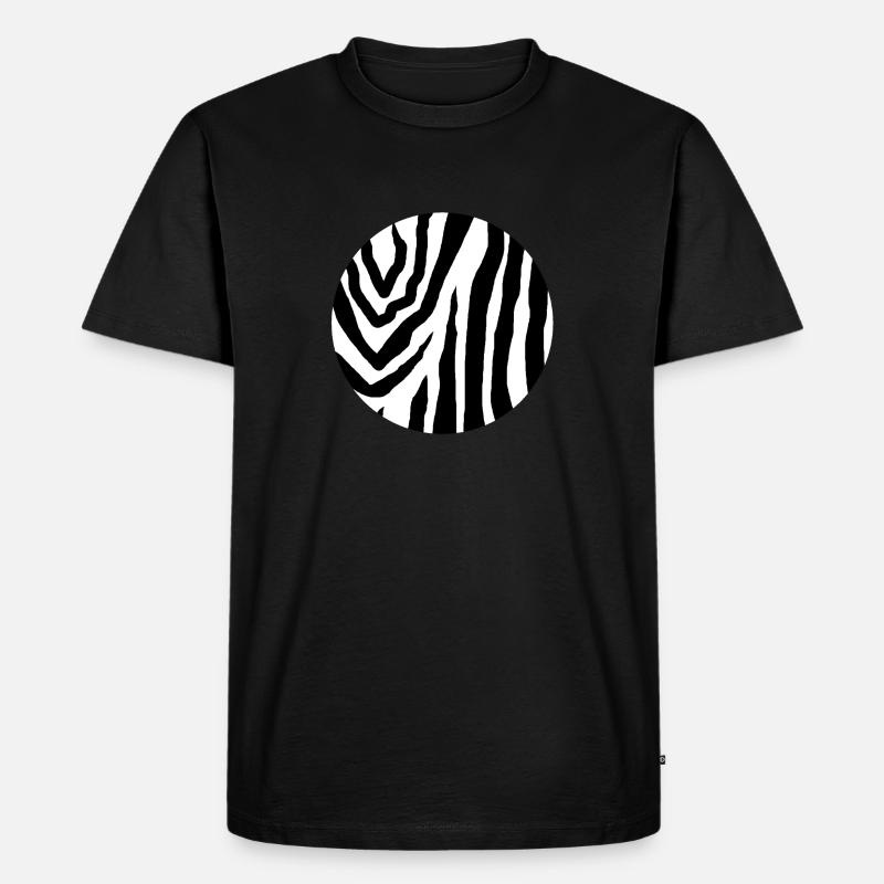 zebra - Männer Premium Bio T-Shirt - Schwarz