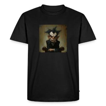Stern face - Men's Premium Organic T-Shirt - black - Front - Nico (187cm)