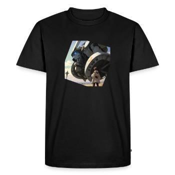 Manga Giant robot - T-shirt Premium bio Homme - noir - Devant - Nico (187cm)