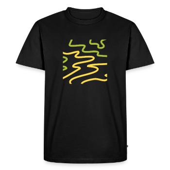 Abstract Three - Men's Premium Organic T-Shirt - black - Front - Nico (187cm)