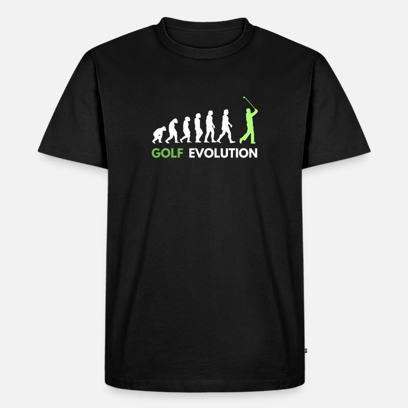 Golf Evolution Golfers - Men's Premium Organic T-Shirt - black
