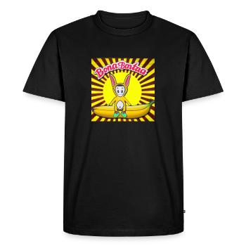 Banana - Men's Premium Organic T-Shirt - black - Front - Nico (187cm)