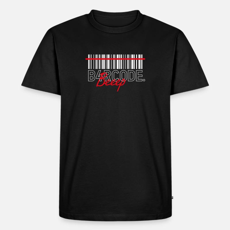 B4RCODE. Beep - Männer Premium Bio T-Shirt - Schwarz
