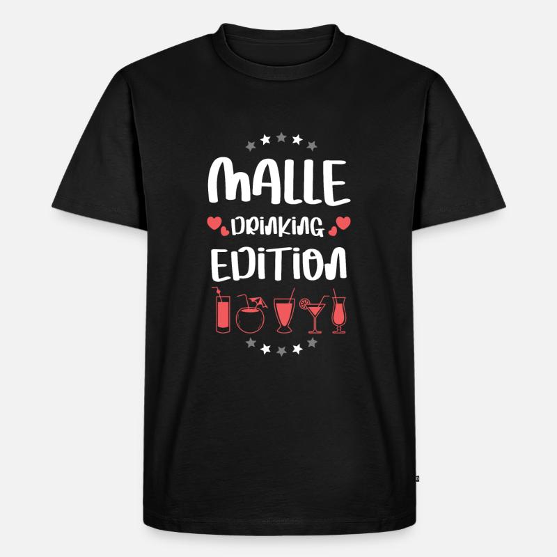 Malle Drinking Team - Männer Premium Bio T-Shirt - Schwarz